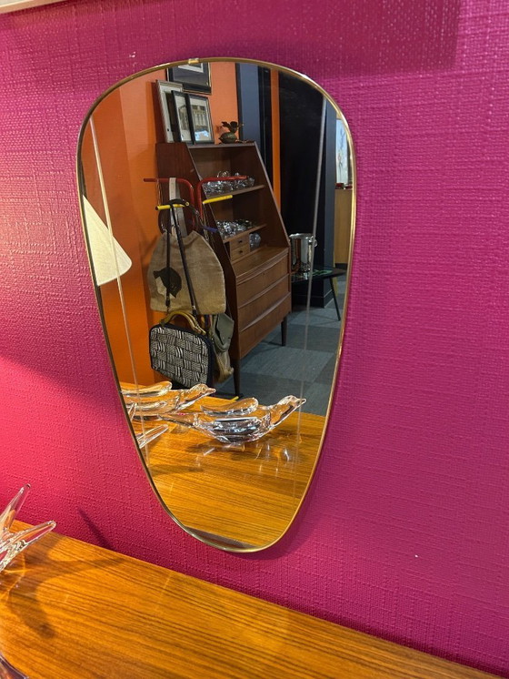 Image 1 of Messing spiegel achteruitkijkspiegel