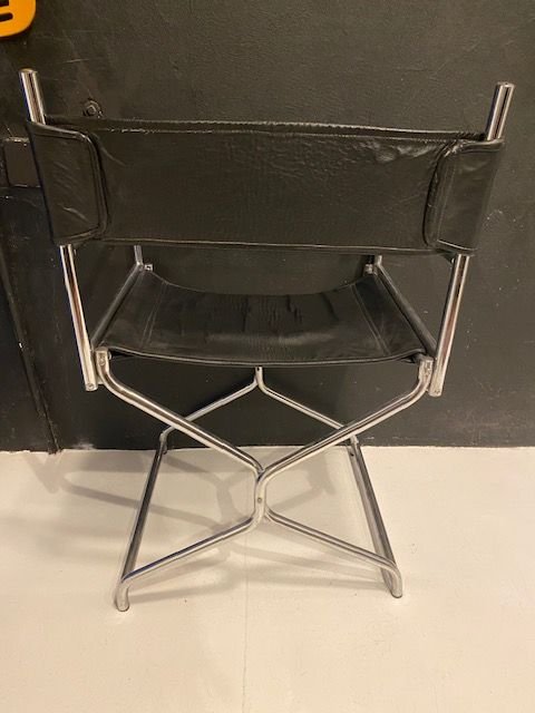 Poltrona Sedia Sgabello a Forbice Postmoderno Figaro di Ikea anni '80 – Sedie pieghevoli, Pelle, Metallo (photo 4 of 9)
