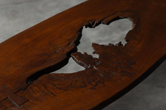 Image 1 of Mesa de centro moderna orgánica con hueco natural, Francia, mediados del siglo XX