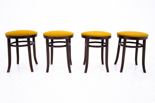 Set of four Thonet stools, Germany, 1930s.