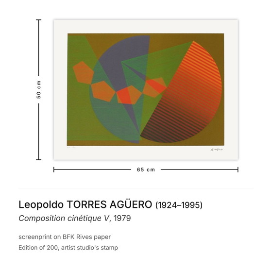 Image 1 of Leopoldo TORRES AGÜERO Composizione cinétique V serigrafia 1979