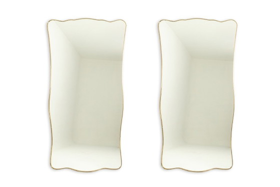 Image 1 of Specchio con cornice in ottone dorato. Anni '80.
