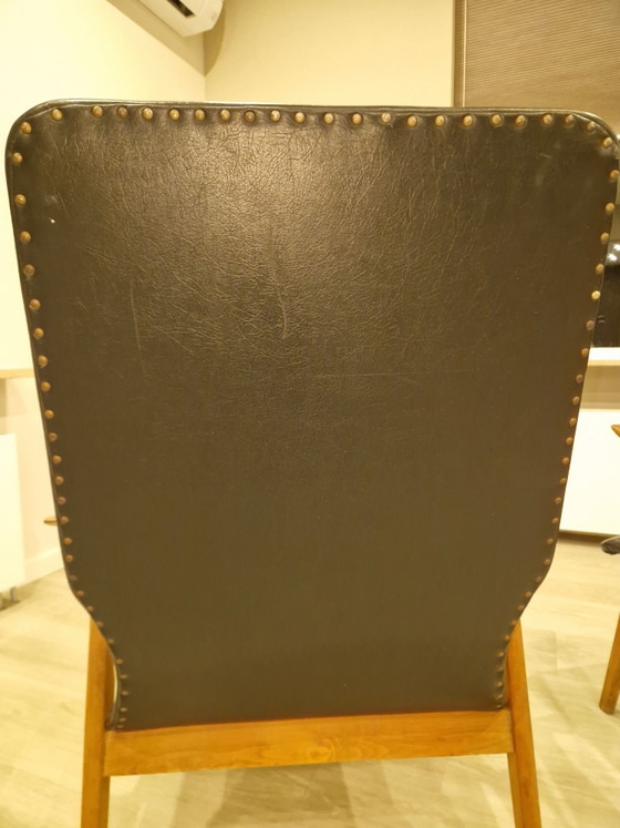Mid-Century Set von 2 Sesseln – Holz, Messing (photo 3 of 8)