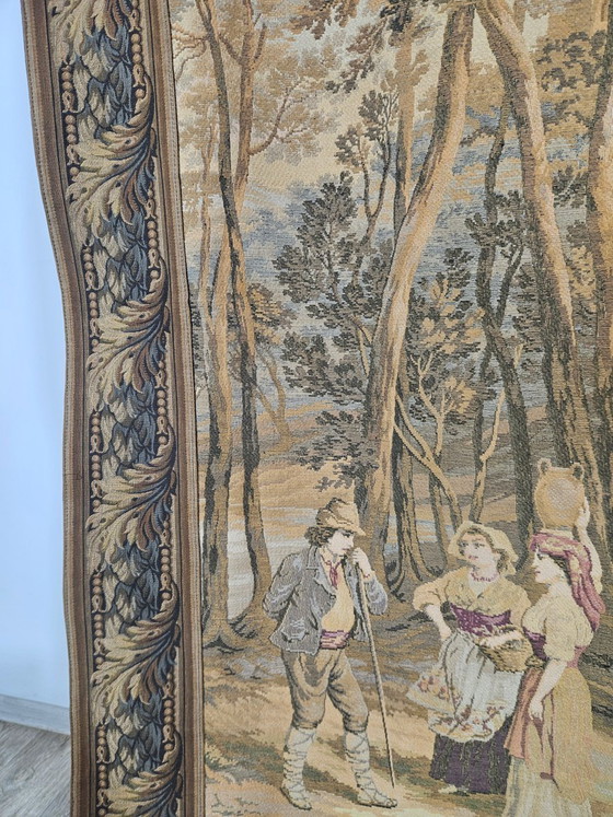 Wandteppich mit idyllischem Waldmotiv aus Aubusson, Frankreich, spätes 19. Jahrhundert – Wanddekoration (photo 3 of 18)