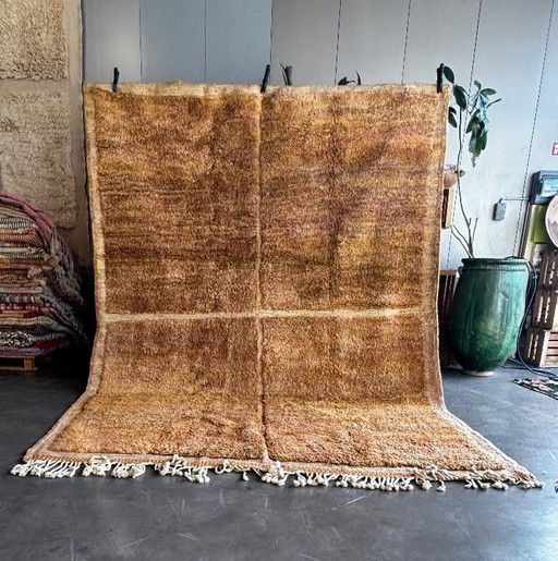 Grand tapis marocain Mrirt 250x350 cm – Tapis en laine fait main – Tapis berbère de luxe – Tapis épais et moelleux