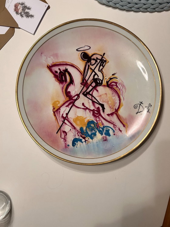 Image 1 of Plato de Dalí "San Jorge" / serie "Los caballos dalinianos"