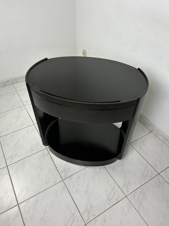 Image 1 of Table d'appoint McGuire San Francisco, bois massif laqué noir