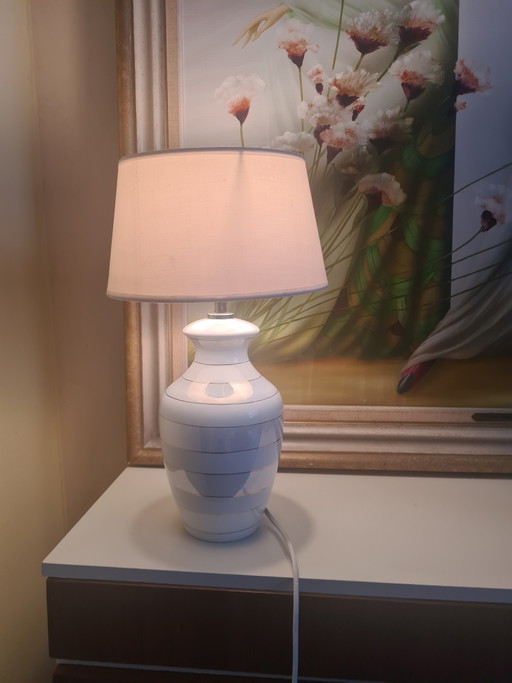 Porcelain Table Lamp, Lampe Design, Space Age / Mid-Century End 1960s Beginning 1970s – tafellampen, Ceramic