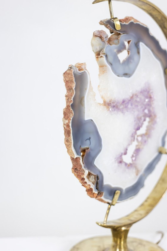 Image 1 of Lampada in bronzo e ametista. Circa 1970.