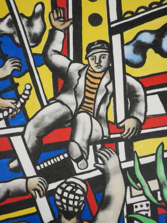 Fernand Leger : Les Constructeurs Au Palmier, Lithographie Signée – Lithographies et sérigraphies, Paper (photo 8 of 11)