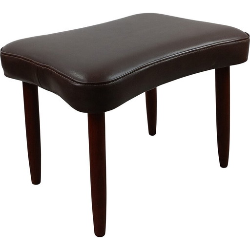 Repose-pieds vintage danois en teck, années 1960