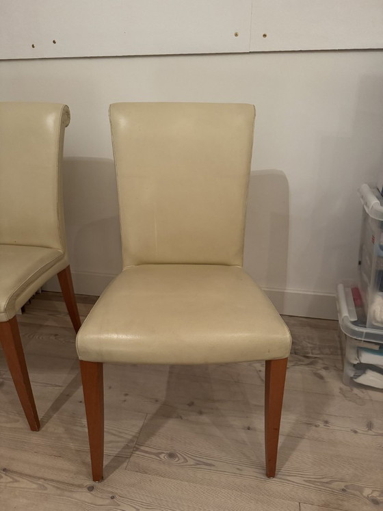 8 Poltrona Frau cream-colored design Dining chairs – Wood, Leather (photo 6 of 6)