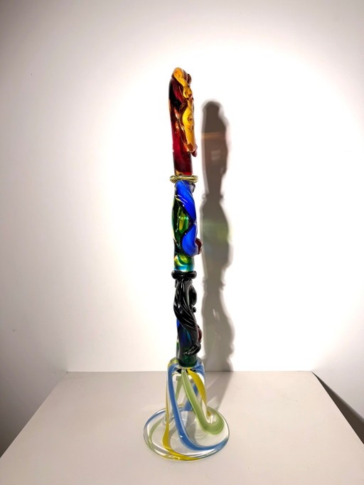Escultura de tótem de cristal artístico estilo Murano – beeldhouwkunst, Glass (photo 2 of 7)