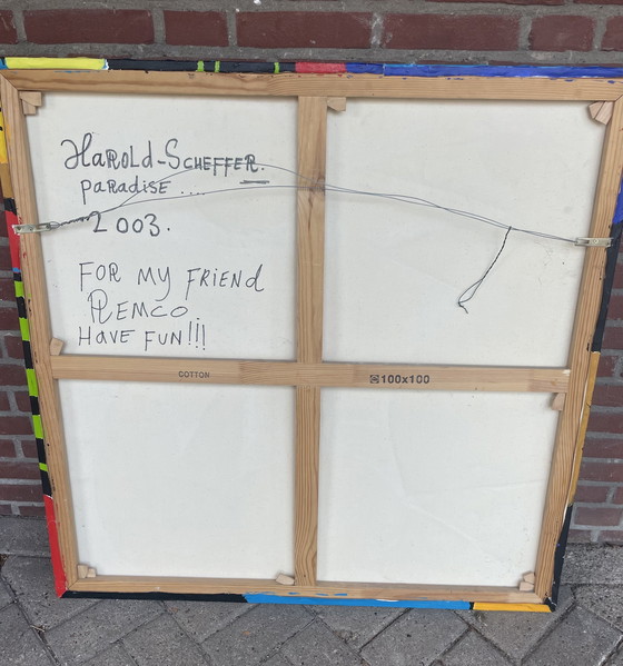 Image 1 of Harold Scheffer  “ Paradise “  100x100 cm