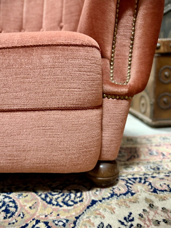 Image 1 of Ensemble de salon vintage en mohair | Canapé 3 places et 2 fauteuils