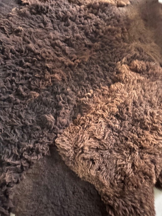 Image 1 of Huge, completely handmade vintage sheepskin rug