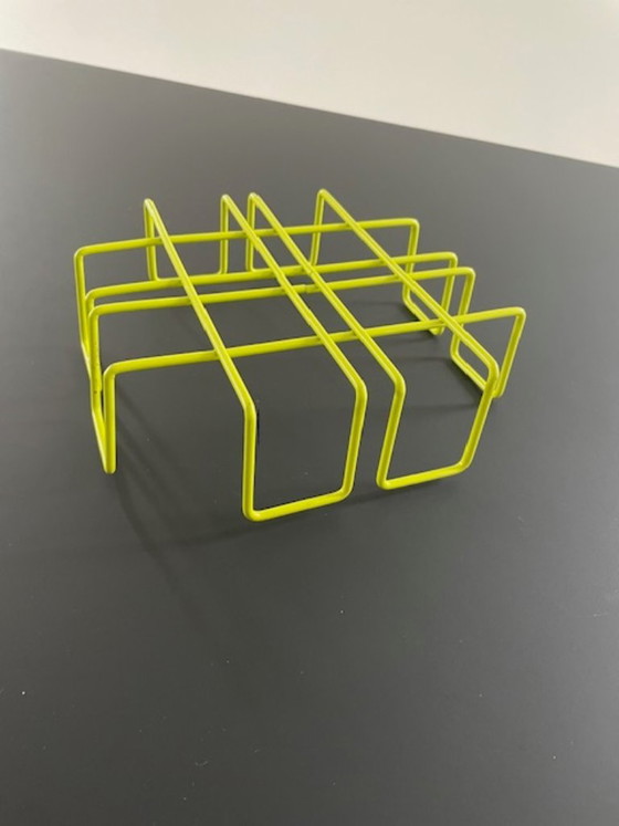 Porte-serviettes Design Rétro Vert Citron Acier Fil – Accessoires de table (photo 20 of 20)
