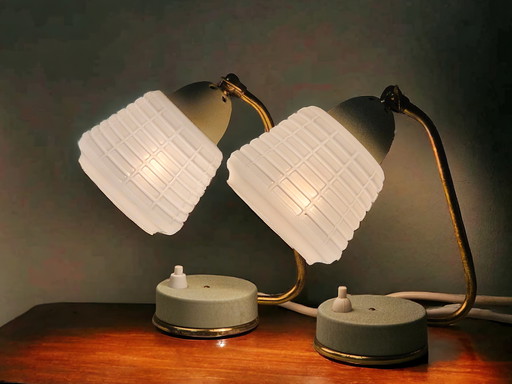 Pair of bedside lamps 1950s