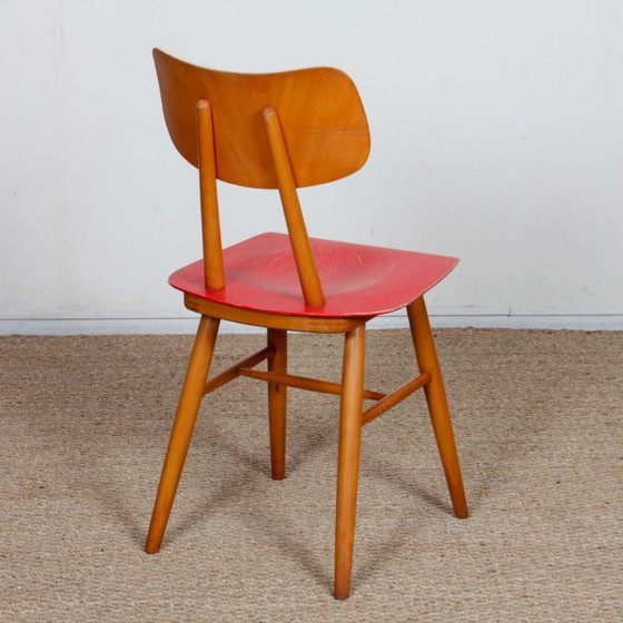 Image 1 of Roter Stuhl, der von Ton in den 1960er Jahren produziert wurde