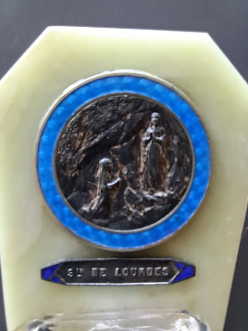 Wijwatervat - Lourdes – kandelaars en kaarsen, Stone (photo 2 of 5)