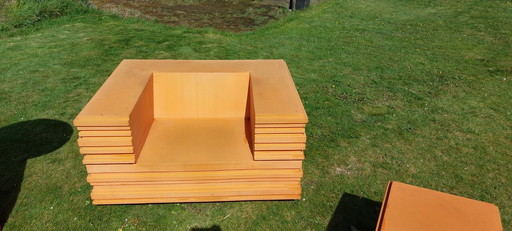 Orange designer garden furniture