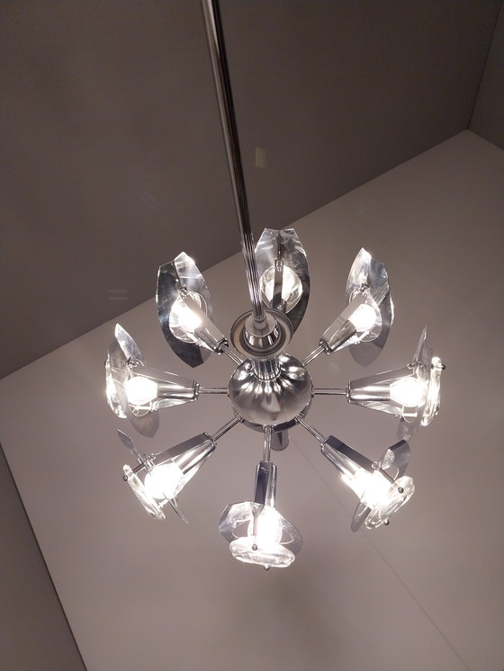 Image 1 of Vintage Italiaanse Kroonluchter van Oscar Torlasco voor Stilkronen, Jaren 60