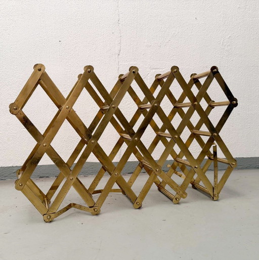 Vintage messing wijnrek