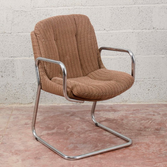 Vintage Armchair 70s – Textile, Chrome (photo 3 of 9)