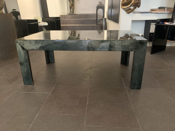 Vintage Aldo Tura Forest Green Goatskin Parchment Coffee Table – 1960s/70s – Other (photo 2 of 6)