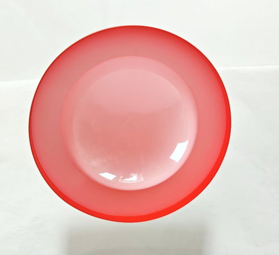 Suspension orange et blanche, Métal, Verre, Mid Century Modern (photo 7 sur 11)