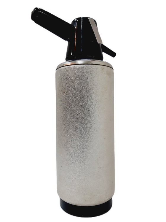 Image 1 of Vintage Silver tone Soda Siphon ROSTEX, Seltzer Bottle