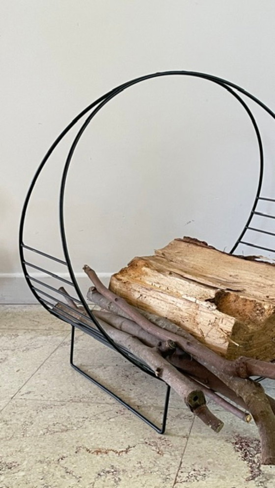 Vintage Magazine Rack Log Holder – Metal (photo 27 of 44)