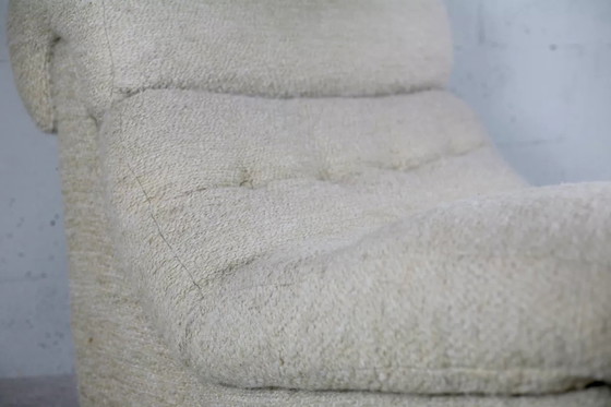 Image 1 of Space Age" haardstoel in ongebleekte wol