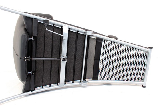 Image 1 of come nuova WK Wohnen sedia / poltrona relax multifunzionale SOLO del Prof. Heiliger, in pelle con struttura in argento, prezzo d