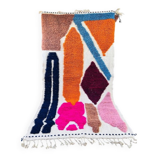 Marokkaans Berber vloerkleed van veelkleurige wol, 200cm x 300cm