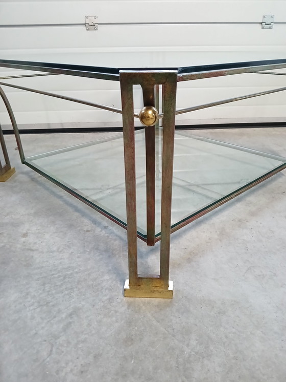 Image 1 of Vintage glass coffee table