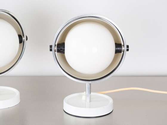 Pair of 2 Very Rare Moonlight Table/Wall Lamps by Flemming Brylle, 1960s – Pendant lamps, Aluminium (photo 3 of 11)