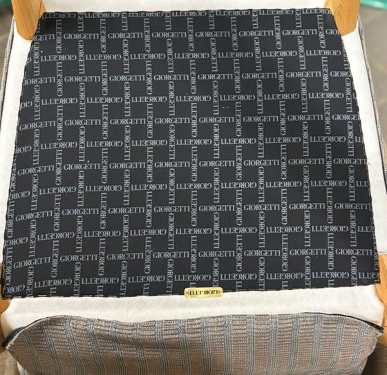 Giorgetti Progetti 63240 # Umberto Asnago Años 80 – Sillones, Textile, Wood (photo 6 of 8)