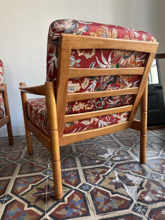 Image 1 of Scandinavische Fauteuil, Botanische Print
