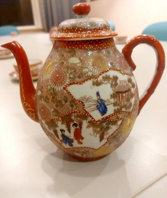 25-teiliges antikes japanisches Teeservice 1910 Meiji Pereodr – Tafelgeschirr, Porcelain (photo 5 of 8)