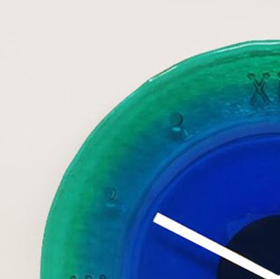 Image 1 of Moderne Murano-glazen wandklok uit het midden van de eeuw, uit het midden van de eeuw, van Cà dei Vetrai