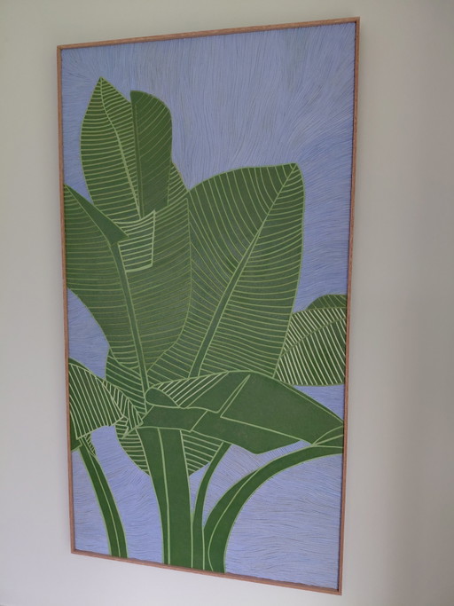 "Sky Waves and Leaf Lines" – wanddecoratie, Wood, Other (photo 2 of 8)