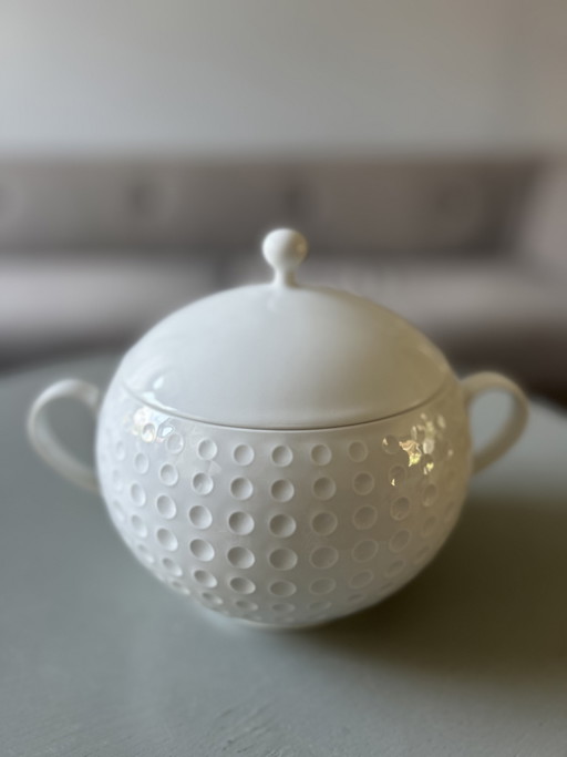 Vintage Arzberg Golfball Terrine, Löffelhardt, Form 2375