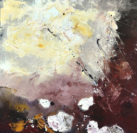 White flowers in the night – P. Ladent, Art, Canvas (photo 2 of 5)