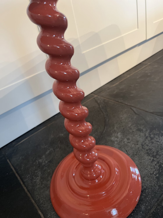 Image 1 of Beistelltisch im Retro-Stil aus Holz mit gedrechselten Beinen