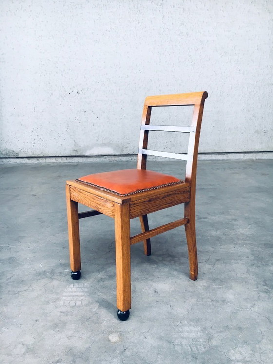 Image 1 of Art-déco-Stuhlset im Stil der Moderne, Belgien, 1930er Jahre