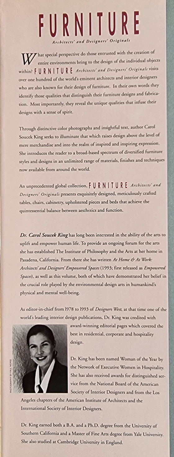 Image 1 of Furniture. Architects' and designers' originals