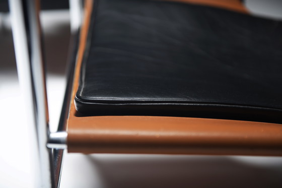 Image 1 of Superbe paire de fauteuils Pollock en cuir par Charles Pollock pour KNOLL Int.
