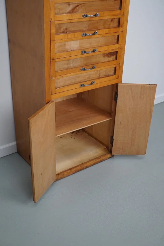 Image 1 of Vintage Italian beech haberdashery cabinet, 1950s