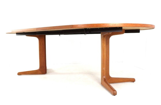 Image 1 of Tavolo da pranzo rotondo allungabile 2x di S. Burchardt Nielsen, design vintage danese.